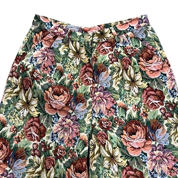 Meadows Tapestry Floral High Waisted Pants Size 6 Cottagecore Statement - Picture 4 of 7